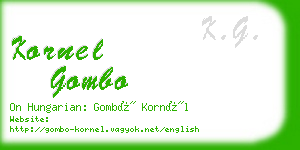 kornel gombo business card